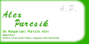 alex purcsik business card